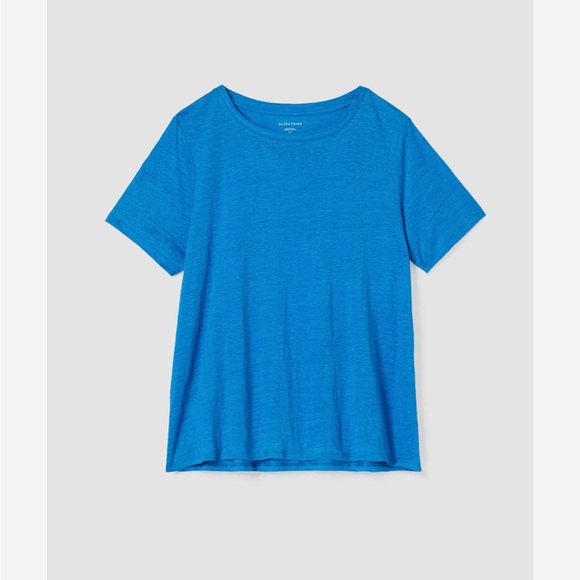 Eileen Fisher Calypso Crew Neck Organic Linen T-Shirt - Picture 12 of 16